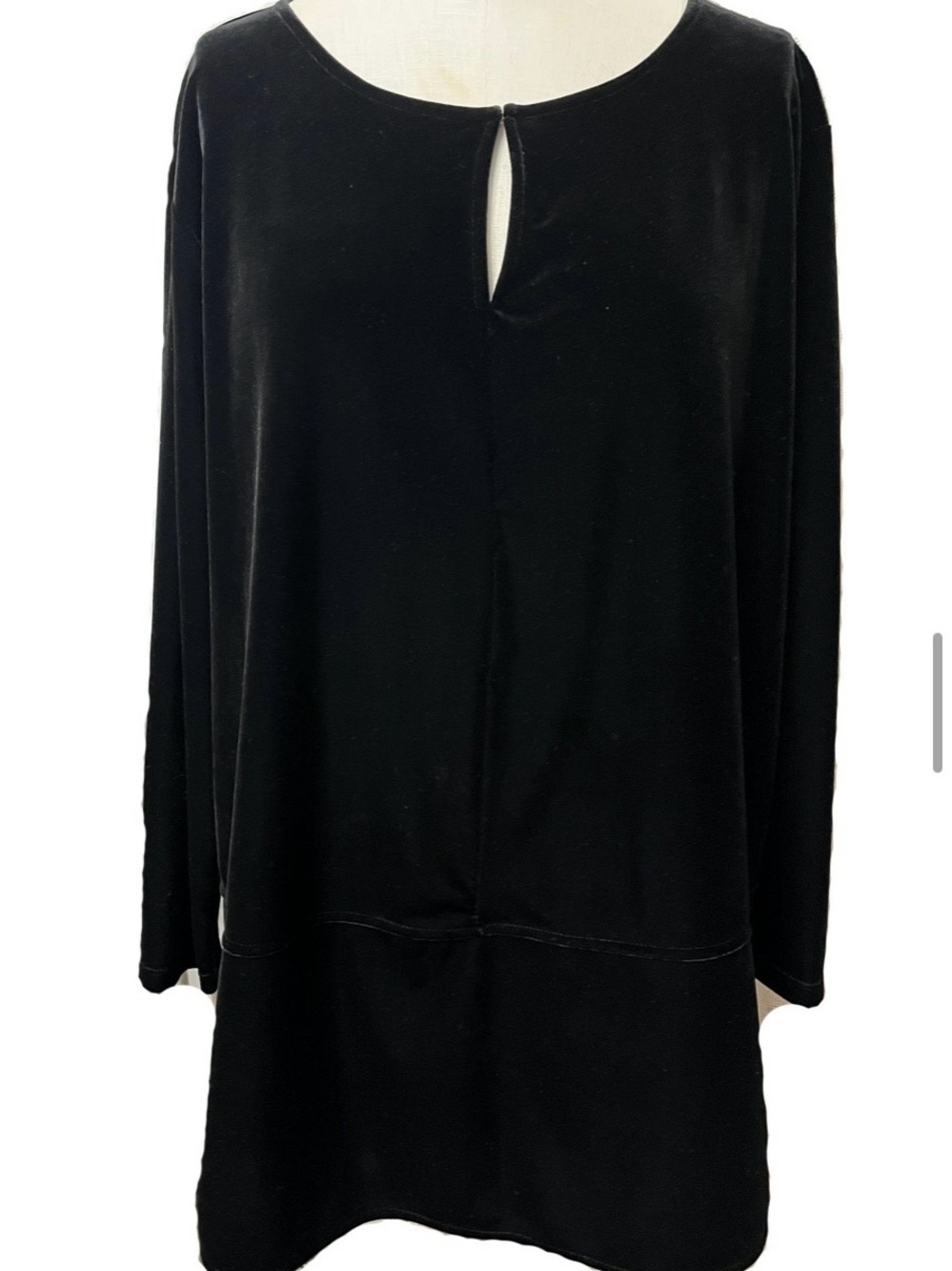 Polo by Ralph Lauren Black Velvet-Look Keyhole Tunic